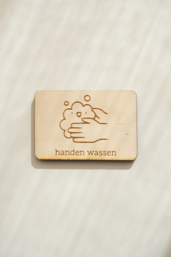 handen wassen zeep bedritueelbord