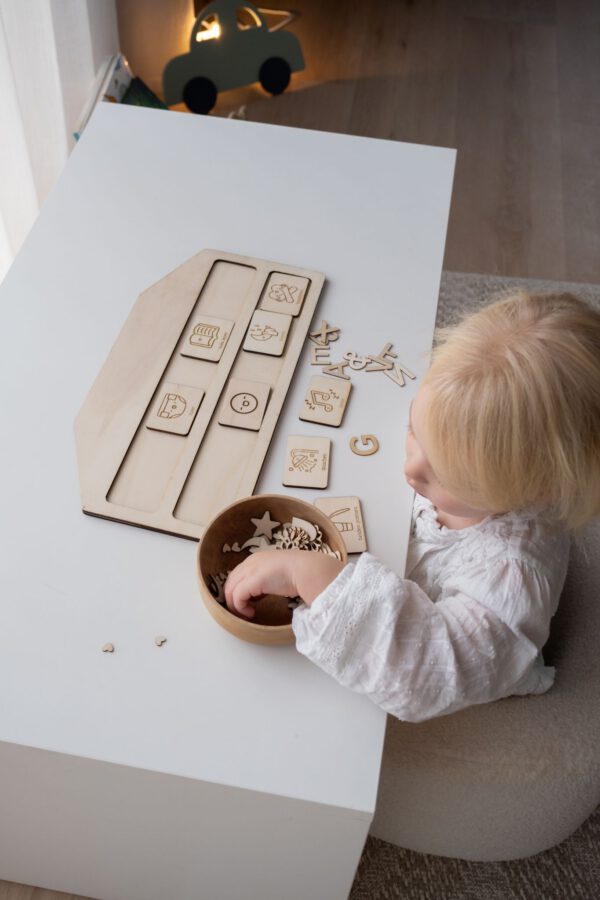 rituelen bord slapen Bedritueel bord hout gepersonaliseerd
